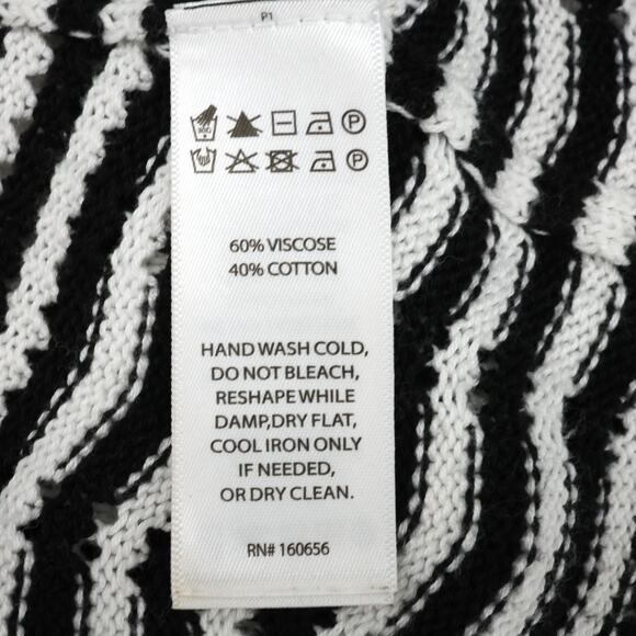 Joie Sweater Dress Womens Small Black White Stripe Maxi Viscose Beach Resort - Picture 13 of 13